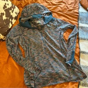 REI quarter zip hooded sun shirt size large